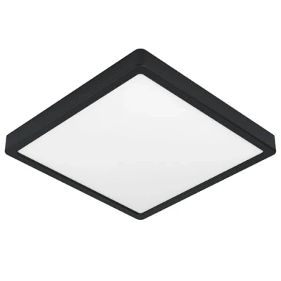 Image de Eglo connect.z Plafonnier LED connecté Fueva Z, 28,5 cm, lampe de plafond ZigBee pour salle bains, contrôlable par appli et commande vocale, blanc chaud froid, dimmable, noir, IP44
