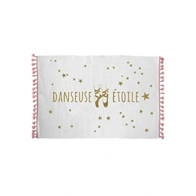 Image de douceur d&#039;interieur Danseuse Etoile Tapis Rectangle A Franges, Multicolore, 50 x 80 CM