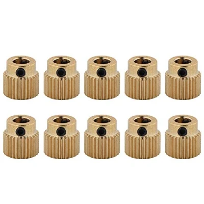 Image de Tangxi Roue 26/40 Dents en Laiton d&#039;extrudeuse de pièces 10PCS pour CR 10.CR 10S, extrudeuse Ender 3, 3 Pro, MK7 MK8(26 Dents)