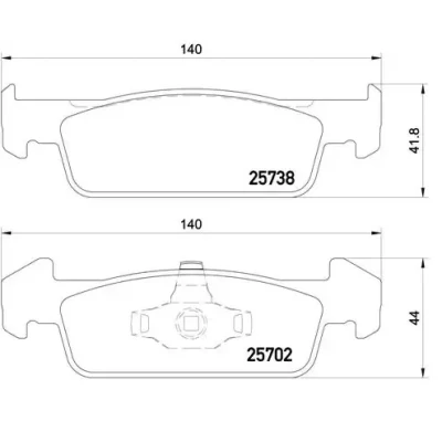 Image de VAICO V21 0031 Jeu de plaquettes frein Q+, Première Monte Essieu avant non préparé pour indicateur d&#039;usure RENAULT: Clio 4, Twingo 3