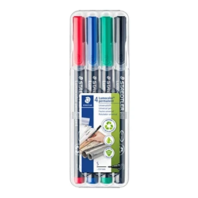 Image de Staedtler 313 WP4 Etui de 4 Feutres Pointe 0,4 mm Assortis