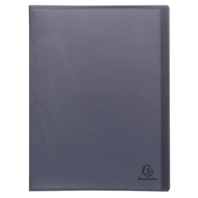 Image de Exacompta Réf. 78531E Carton de 15 Protège documents Opak recyclés 30 pochettes grainées 60 vues pour format A4 couverture souple en PP 4/10ème semi opaque noir