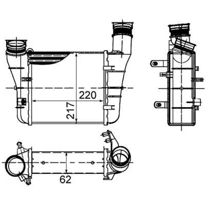 Image de MAHLE ORIGINAL CI 426 000S Intercooler AUDI: A4 B7 Avant, Berline, B6/B7 Cabriolet