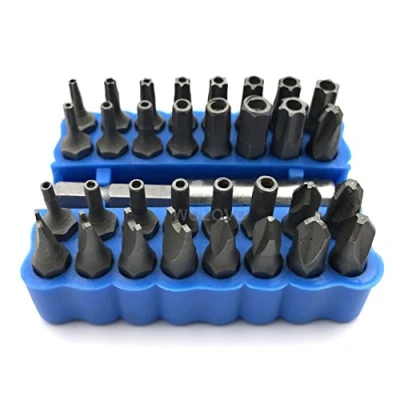 Image de Jeu d&#039;embouts de sécurité inviolables avec porte embout magnétique embouts creux, clé et Torx