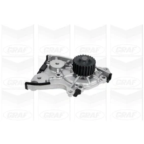 Image de GRAF PA1015 Pompe à eau 25 avec joint d&#039;étanchéite mécanique Tôle d&#039;acier 62,24 pour transmission par courroie de distribution MAZDA: 626 3 Coupe