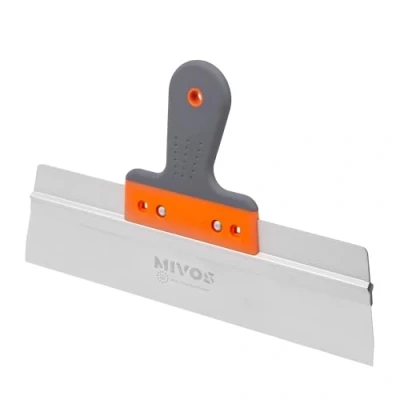 Image de Mivos Spatule de Façade Professionnel en Acier Inoxydable 350 x 60 mm Finition pour Lisser la Surface Couteau à Enduire avec Soft Poignée Fabriqué dans l&#039;UE