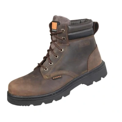 Image de Ergos Liverpool 2 S3 SRC Chaussures de Sécurité Montantes Professionnelles Semelle en INOX Antiperforation Résistante à l&#039;eau et Antidérapante Mixte Marron 43