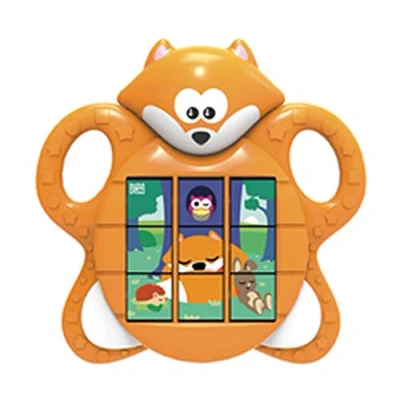 Image de Infini Fun renard comme cadre, 3 images reconstruire par rotation, jeu de puzzle pour bébés et enfants Orange