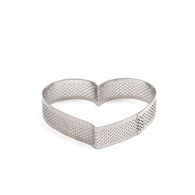 Image de Decora COD. 0064085 FORME COEUR EN ACIER INOXYDABLE MICRO PERFORE&#039; 10 X 9 2 H CM