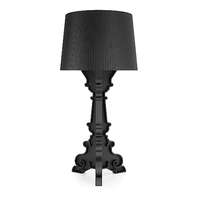 Image de Kartell G907709 Lampe de Table, Polycarbonate 2.0, 5 W, Noir Opaque, Ø 37 x H 68 cm