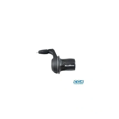 Image de Sunrace Poignee Tournante Droite (Derailleur Arriere) Indexee 7 Vitesses Compatible Shimano Pour Vtt Noir