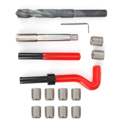 Image de 15 pièces inserts filetés M14x1.5 Filetage femelle réparation kit d&#039;assortiment d&#039;accessoires perceuse, Coffret filet rapporté,