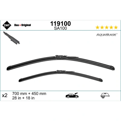 Image de Balai d&#039;essuie glace Swf 119100 avant plat non chauffé TESLA: Model X