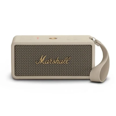 Image de Marshall Middleton Haut Parleur Bluetooth Portable sans Fil 20+ Heures de Lecture Étanche IP67 Crème