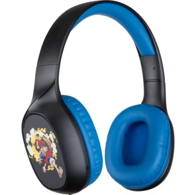 Image de Konix One Piece Casque Audio sans Fil Bluetooth 5.3 pour Smartphones et tablettes Autonomie 30 h Câble Jack 3,5 mm Motif Luffy