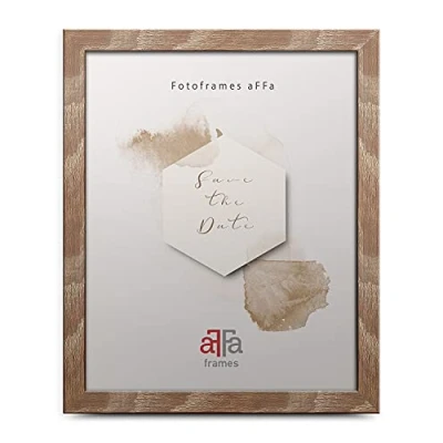 Image de aFFa frames, Hekla, Cadre photo MDF, facile à nettoyer, rectangle, avec façade en verre acrylique, chêne clair, 40x60 cm