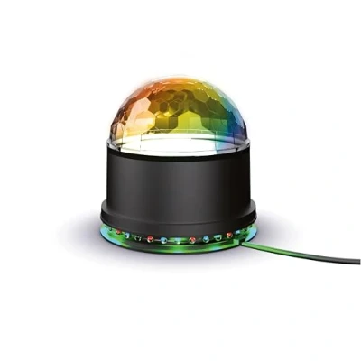 Image de R MUSIC ATRO M Boule Disco Rotation 180 lumière de scène avec projection aléatoire sphères et anneaux RGB Effet LED Accrochage mural par vis Pour Fête, DJ, Bar, Club