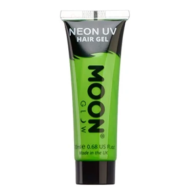 Image de Moon Glow Neon UV Gel capillaire Teinture temporaire lavable Point &amp; Glow, vert foncé, 20 ml (lot de 1)