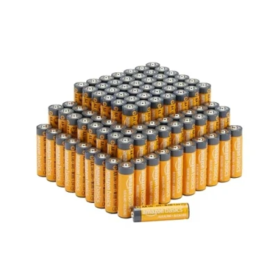 Image de Amazon Basics Piles Alcalines AA 1,5 V pour le quotidien Lot de 100 (le visuel peut différer)