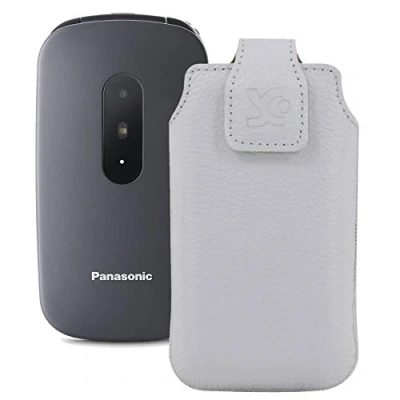 Image de Suncase Étui de protection en cuir pour Panasonic KX TU446EX Blanc