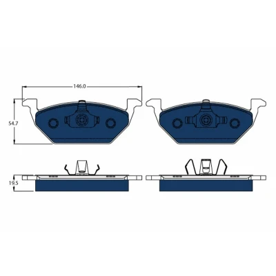 Image de TRW GDB1984BTE Jeu de plaquettes frein non préparé pour indicateur d&#039;usure VOLKSWAGEN: up! 3/5 portes, Jetta 4, SEAT: Mii