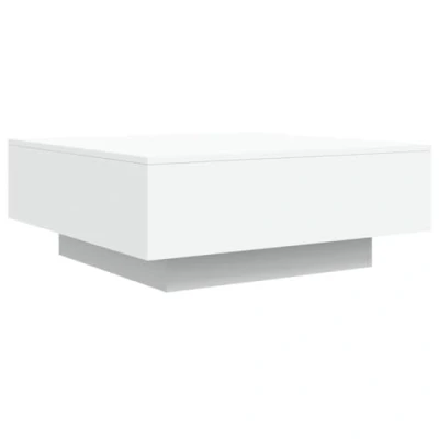 Image de vidaXL Table Basse avec lumières LED Blanc 80x80x31 cm