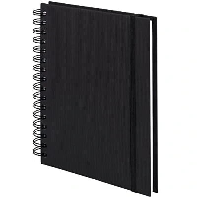 Image de Rössler Papier 1875452701 S.O.H.O. Wire O Carnet de notes avec élastique, DIN A5, 21,8 x 15,5 2 cm, 80 feuilles, noir, 1 pièce