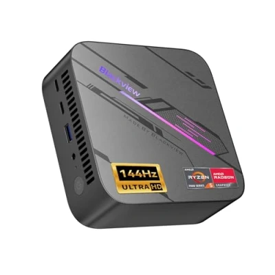 Image de Blackview MP100 Mini PC, AMD Ryzen 5 7430U, 16 Go RAM, 512 SSD, Windows 11 Pro, Triple Affichage 4K 144Hz, Wi FI 6
