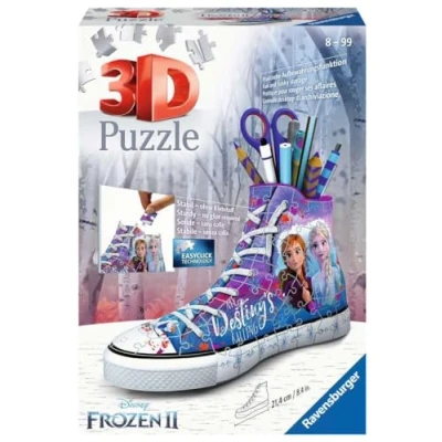 Image de Ravensburger Puzzle 3D Sneaker Disney Reine des Neiges 2 Pot à crayons A partir de 8 ans 108 pièces numérotées assembler sans colle Accessoires inclus 12121