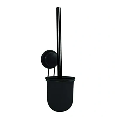 Image de MSV Brosse WC avec Ventouse récipient hygiénique Noire