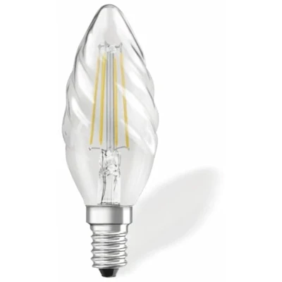 Image de Osram Ampoule LED Filament, Forme flamme, Culot E14, 4W Equivalent 40W, 220 240V, claire, Blanc Chaud 2700K, Lot de 1 pièce