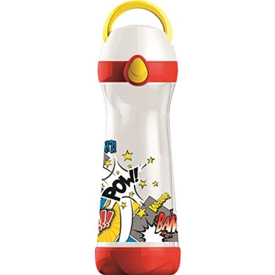 Image de Maped Picnik Concept Gourde Enfants avec Capuchon et Poignée Système Anti Gouttes Etanche Nettoyage Facile Base Dévissable Plastique sans BPA Comics 580ml