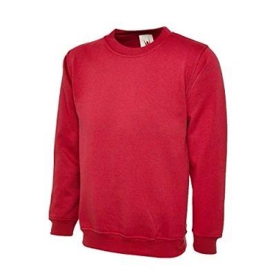 Image de Uneek Sweat 300 g uni classique à col rond Rouge Large