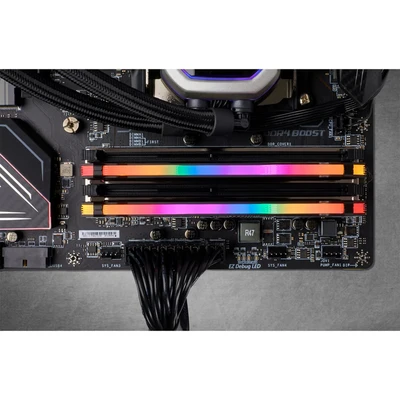 Image de Corsair Vengeance RGB PRO Kit de Mémorie Enthousiaste (16Go (2x8Go), DDR4, 2666MHz, C16, XMP 2.0) Eclairage LED dynamique Noir