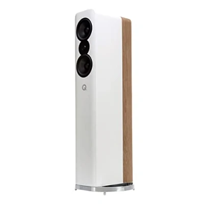 Image de Q Acoustics Concept 500 Blanc et Chêne Enceintes Colonnes (la paire)