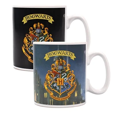 Image de Harry Potter Heat Change Mug Hogwarts Crest Half Moon Calici Tazze