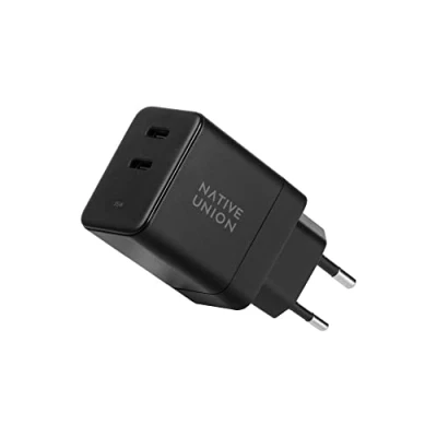 Image de Native Union Chargeur GaN Rapide PD 35W Ultra Compact Compatible avec la Livraison d&#039;énergie jusqu&#039;à 35 W pour MacBook Air, iPads, iPhones et Plus (Noir)