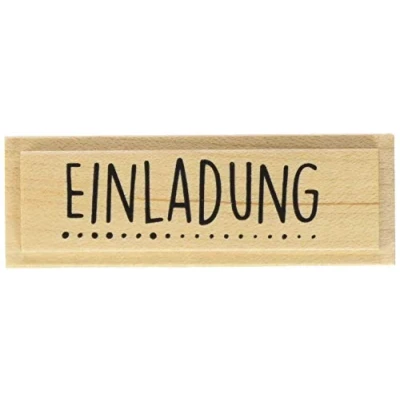 Image de Knorr prandell 211800341 Tampon en bois (invitation) Motif Invitation 6,2 x 2 cm