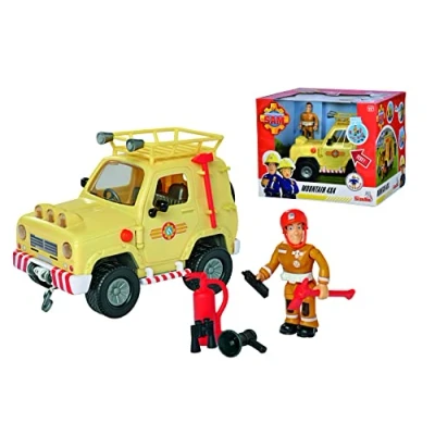 Image de Simba Sam Le Pompier, Véhicule Montagne 4x4, 109252511038, 3 Ans, cm 15, avec lumières et Sons