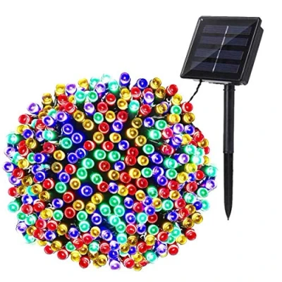 Image de BrizLabs Guirlande Noël Solaire, 20M 200 LED Lumineuse Solaire Extérieure Étanche 8 Modes Décoration Lumière pour Jardin Balcon Arbres Clôture Terrasse Fête, Multicolore