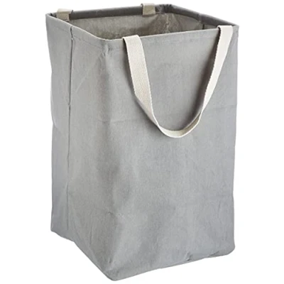 Image de Amazon Basics Carré Panier de rangement en tissu Cube haut Gris anthracite