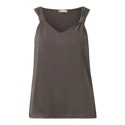 Image de Street One MIT Knoten Débardeur, Femme, Taille: 38, Braun