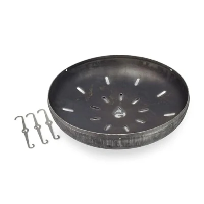 Image de Grillrost.com Das Original Coupe à feu en acier massif avec crochets de suspension inoxydable Compatible tous les braseros barils