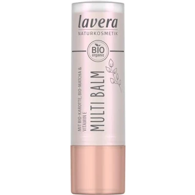 Image de lavera Multi Balm Sunset Red 01 Couleur intense Glow frais Mélange sans effort Pour les yeux, lèvres et joues Végétalien Cosmétique naturel 4,9 g