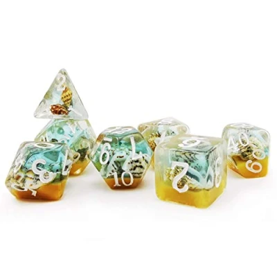 Image de Bescon BeachTime Dice Set, Novelty RPG 7 Set in Brick Box Packing