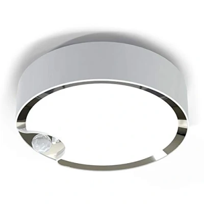 Image de WOOPHEN Plafonnier LED sans fil avec détecteur de mouvement, fonctionne des piles, lumière blanche 300 lm