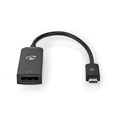 Image de Nedis CCGB64353BK02 câble vidéo et adaptateur 0,2 m USB Type C DisplayPort Noir Neuf