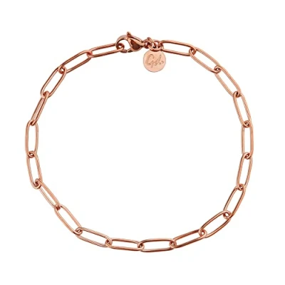 Image de GD GOOD.designs EST. 2015 Bracelet femme à maillons en Or Résistant l&#039;eau fins acier inoxydable I Collier de taille réglable