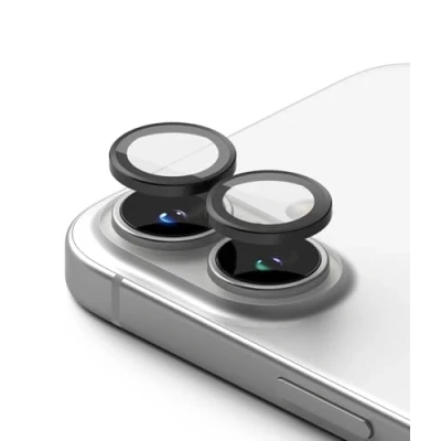 Image de Ringke Protection Caméra iPhone 16 Plus, [Camera Lens Frame Glass] [2 Pack] Objectif Couvercle en Verre Cadre Aluminium Résistant aux Rayures Protecteur
