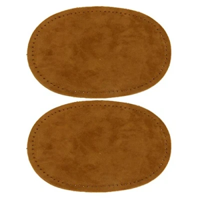 Image de Perfeclan 2x Ovale Patch en PU Réparation Couture Coude Artificiel Thin Patchs Coudiere, Chameau